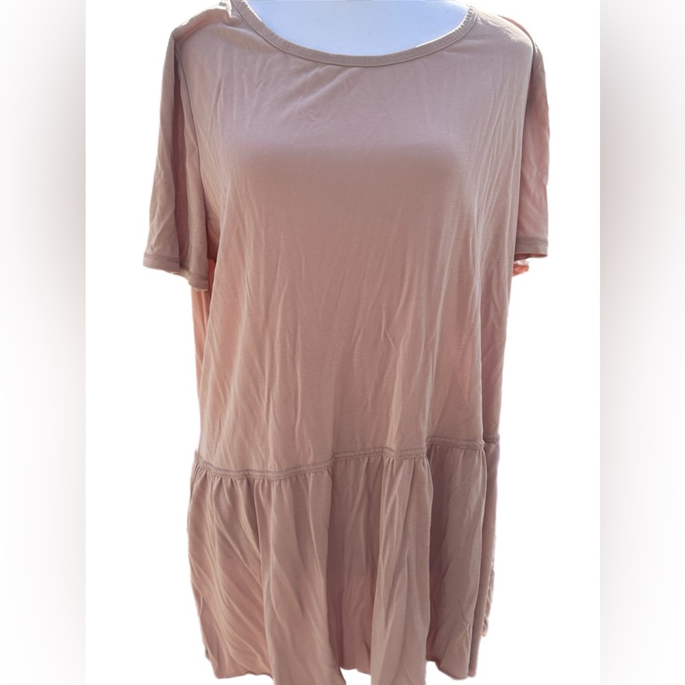 Mote tunic style peplum short sleeve top size 2X